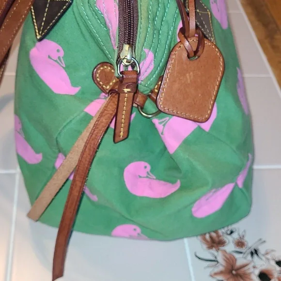 Dooney & Bourke-Green and Pink Vintage Purse Pre-loved. - Picture 8 of 16